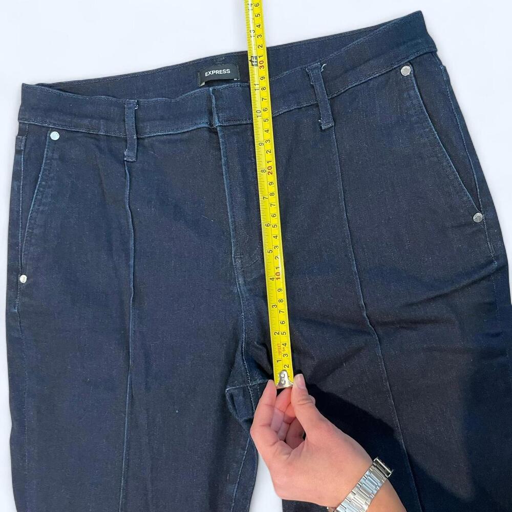 dark blue denim express skyscraper mid rise size 12 - Picture 6 of 8